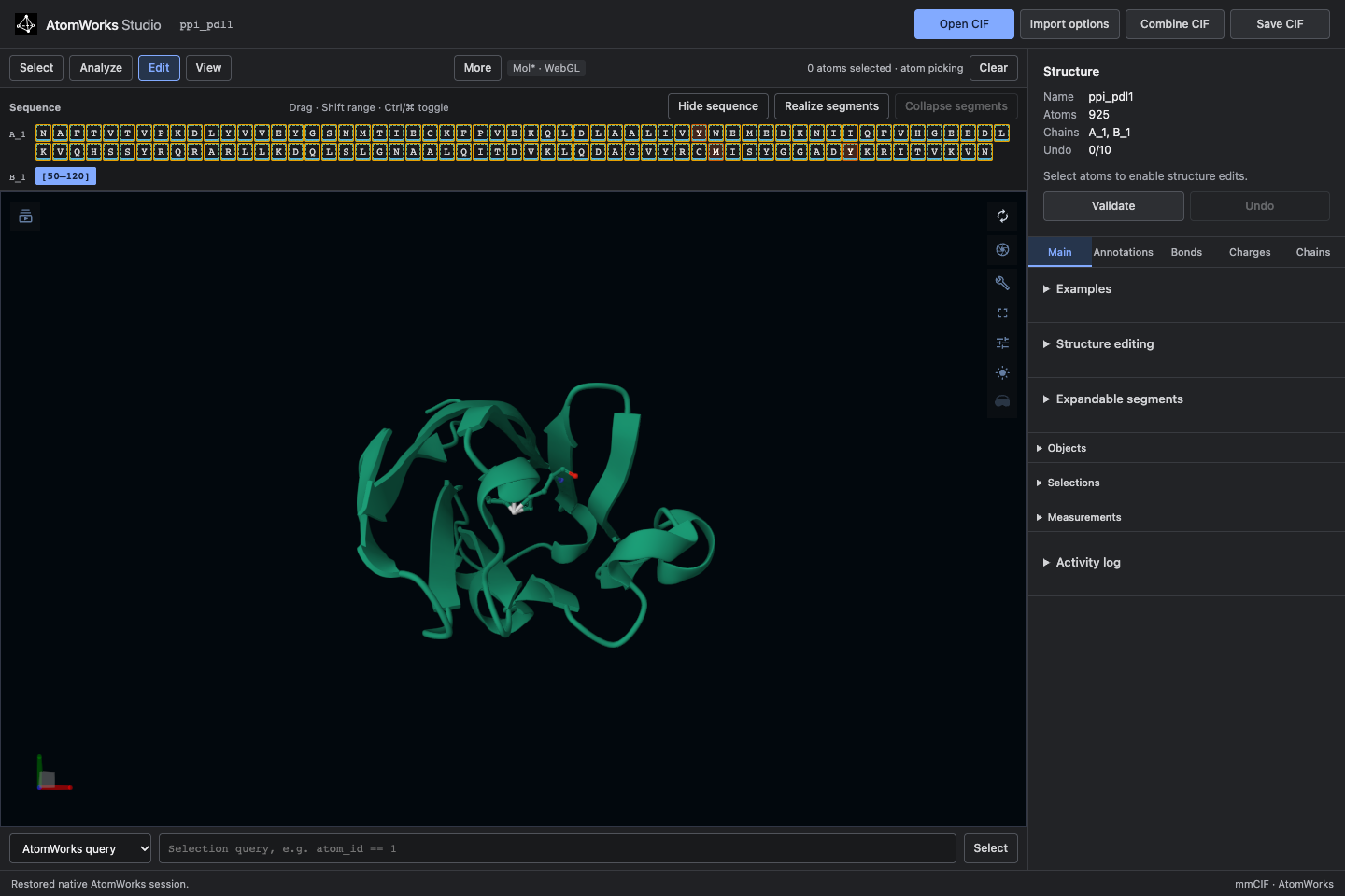 Studio embedded in an editor webview